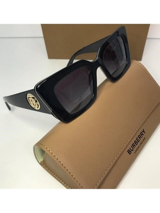 ? - New Authentic Burberry Dark Grey Cat Eye Ladies Sunglasses 0BE4344 main image 11